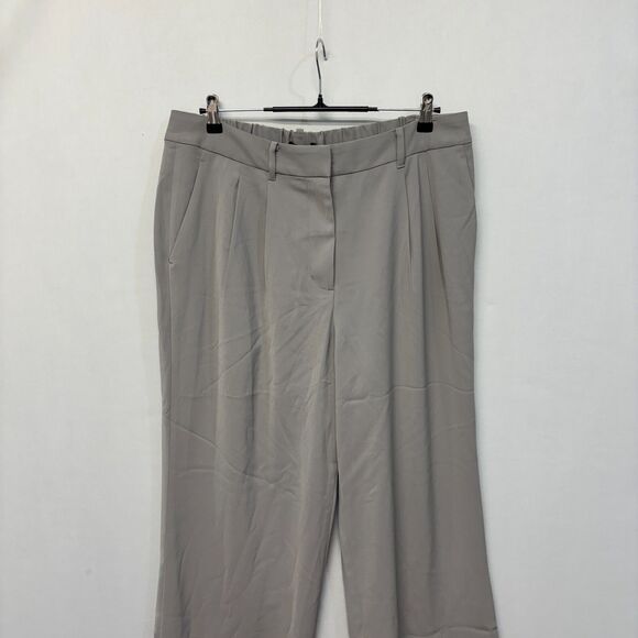 NWT Quince Women Pleated Wide Leg Pants Trousers Size 16 Gray D005 -12 - Picture 14 of 16